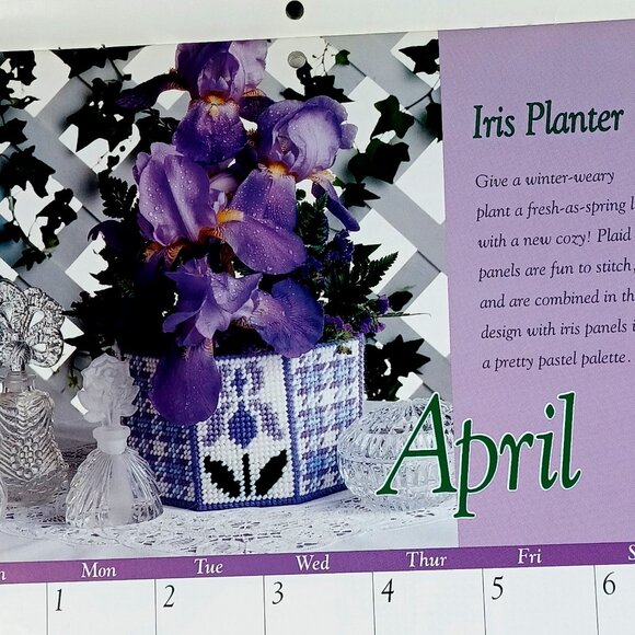 Plastic Canvas 1991 Calendar The Needlecraft Shop 12 Projects 28 Pages Vtg - Picture 8 of 16